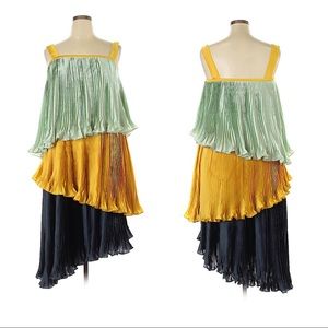 Anthropologie Guapa Tiered Color Block Dress